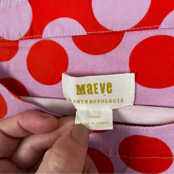 Polka Dot Orange Women's Top - Picture 6 of 6